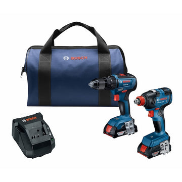 Bosch 2-Tool 18-Volt Brushless Power Tool Combo Kit with Soft Case (2-Batteries Included and Charger Included)